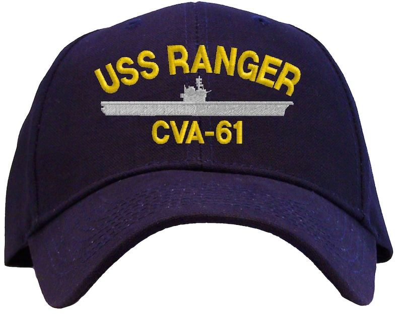 Personalized USS Ranger CVA-61 Embroidered Baseball Cap | Back of Hat ...