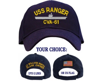 USS Germantown LSD-42 Badge Baseball Cap Hat Hook & Loop Closure
