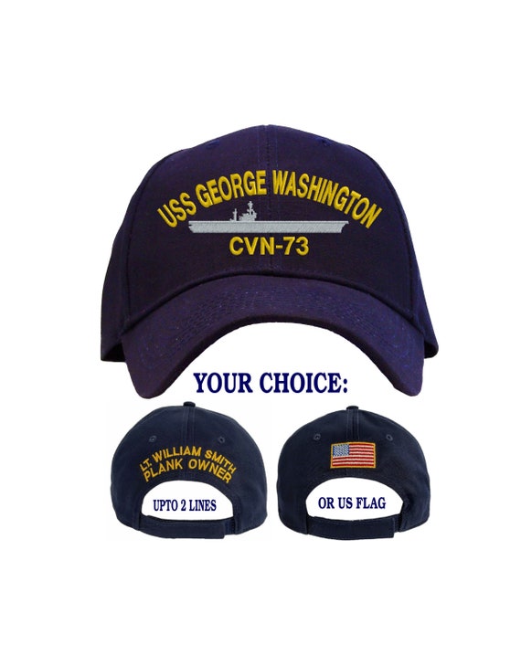 帽子 BEEDEN USED LIKE SPRAY CAP navy Personalized USS George Washington CVN-73 Embroidered