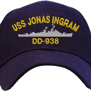 USS Jonas Ingram DD-938 Embroidered Baseball Cap | Great Gift for Veteran, Active Duty | Available in 3 Colors