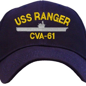 USS Ranger CVA-61 Embroidered Baseball Cap | Great Gift for Veteran ...