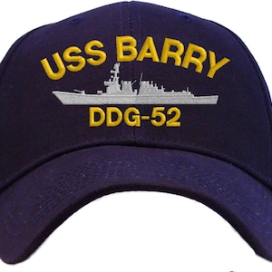 USS Barry DDG-52 Embroidered Baseball Cap | Great Gift for Veteran, Active Duty | Available in 3 Colors