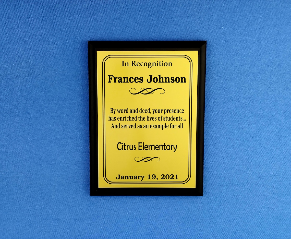 Plaque de reconnaissance des employés plaque demployé Etsy