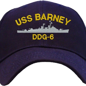 USS Barney DDG-6 Embroidered Baseball Cap | Great Gift for Veteran, Active Duty | Available in 3 Colors