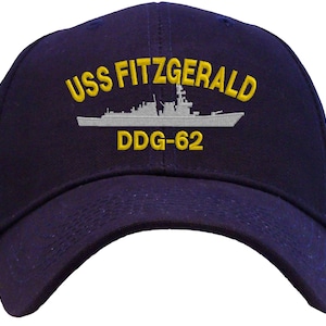USS Fitzgerald DDG-62 Embroidered Baseball Cap | Great Gift for Veteran, Active Duty | Available in 3 Colors
