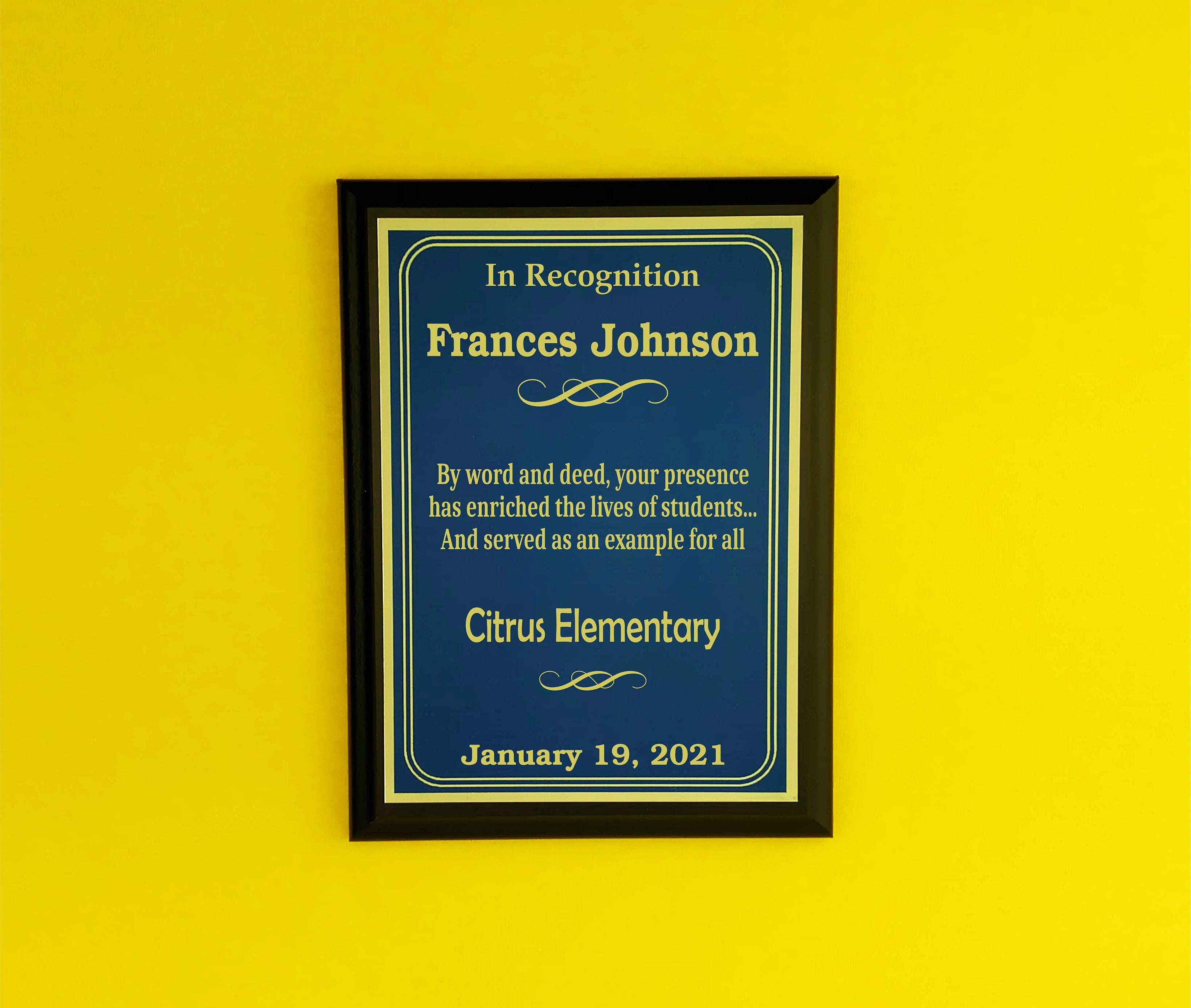 Plaque de reconnaissance des employés plaque demployé Etsy