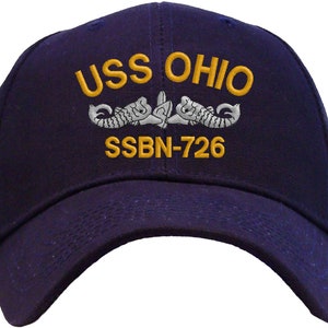 USS Ohio SSBN-726 Embroidered Baseball Cap | Great Gift for Veteran, Active Duty | Available in 3 Colors