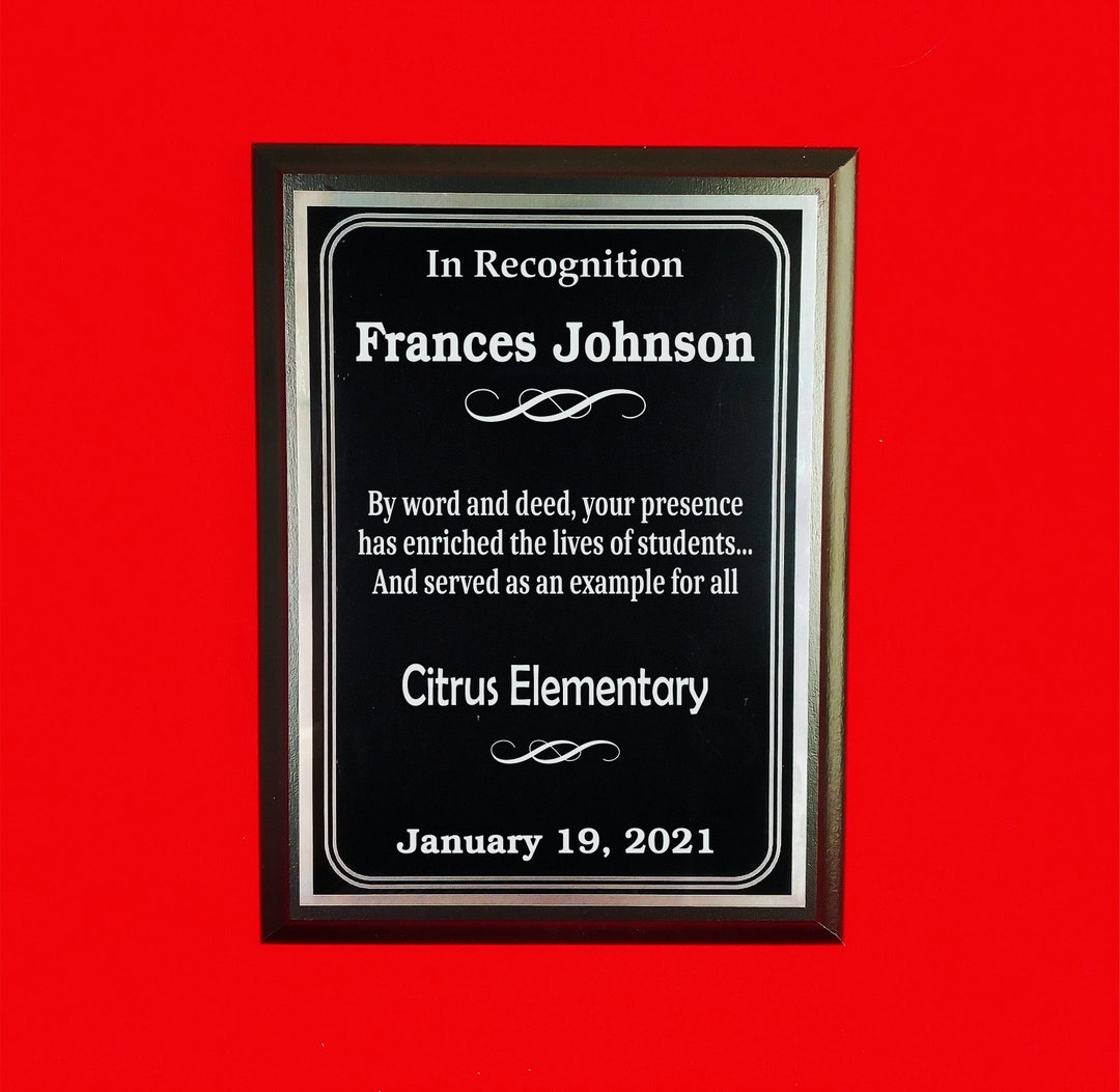 Employee Recognition Award Plaque, Employee Plaque, Employee Gifts