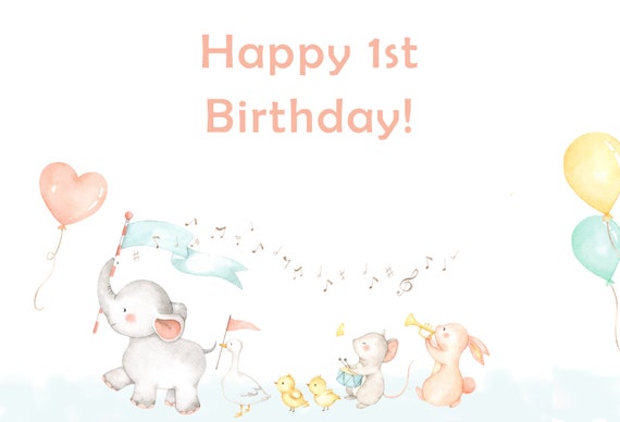 first birthday greeting card