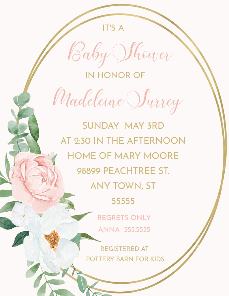 Oval Floral Frame Baby Shower Thank You NotesBaby Shower Thank You NotesSpringtime NotesFloral Thank You NotesBaby Shower Notes