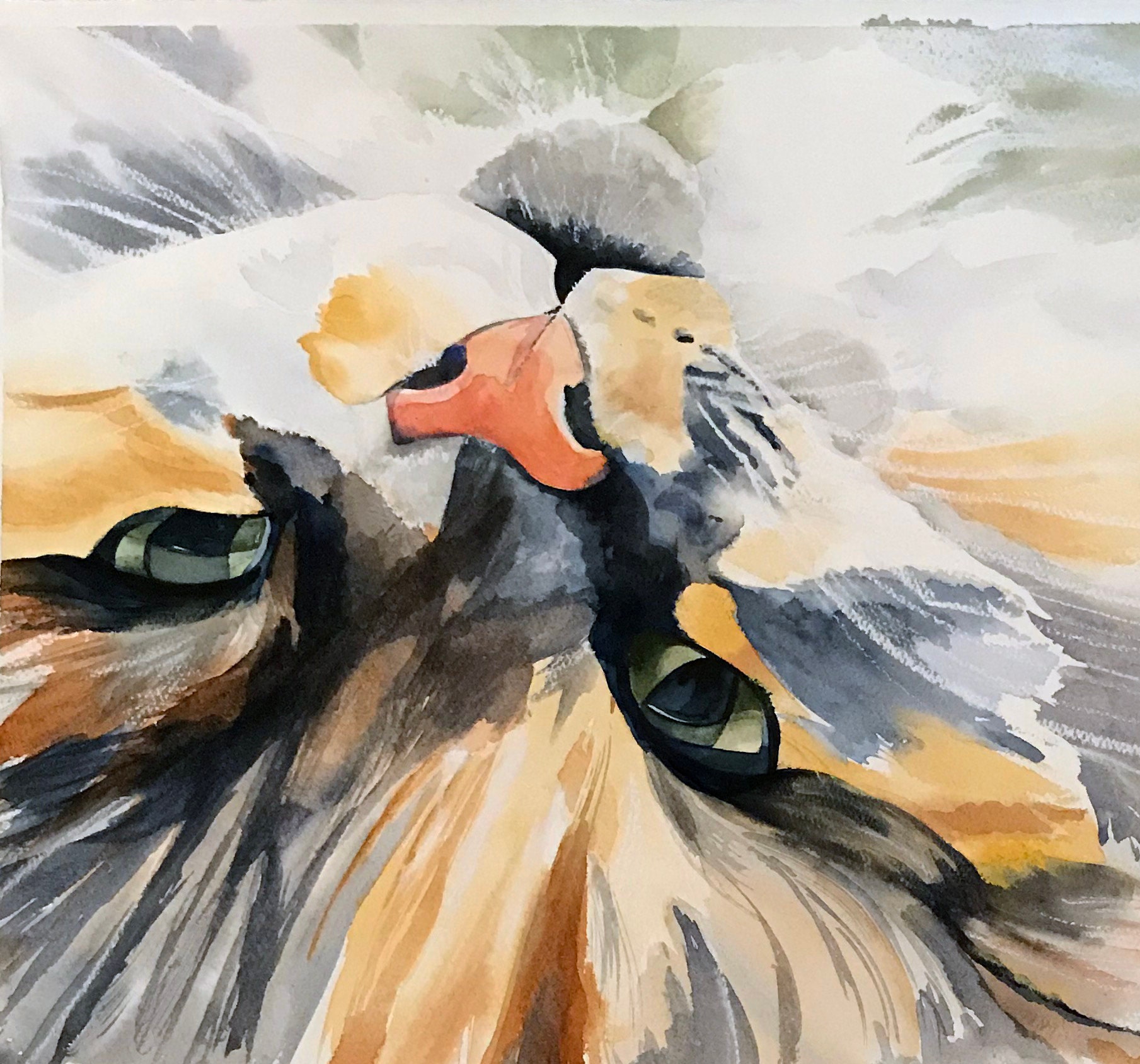 Calico Cat Original Watercolor Painting, One of a Kind Artwork, Signed ...