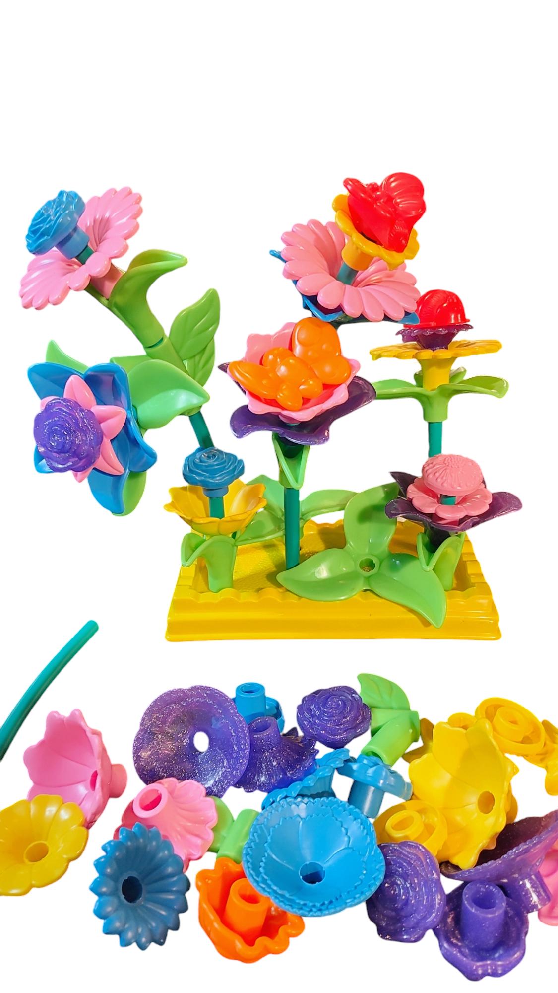 Playskool-create-a-flower-70 Piece Set-missing 6 Pieces-1992