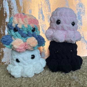 Emotional Support Octopus, Small Crochet Octopus, Stress Relief Desk Friend, Stuffed Animal plush