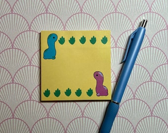 Cute Dinosaur Sticky Note, 3x3 Notepad, To Do list Note pad