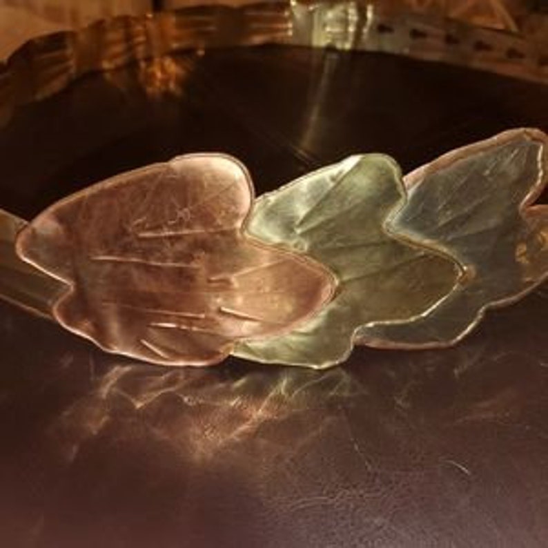 Leaf Art Solid Brass Structured Belt
