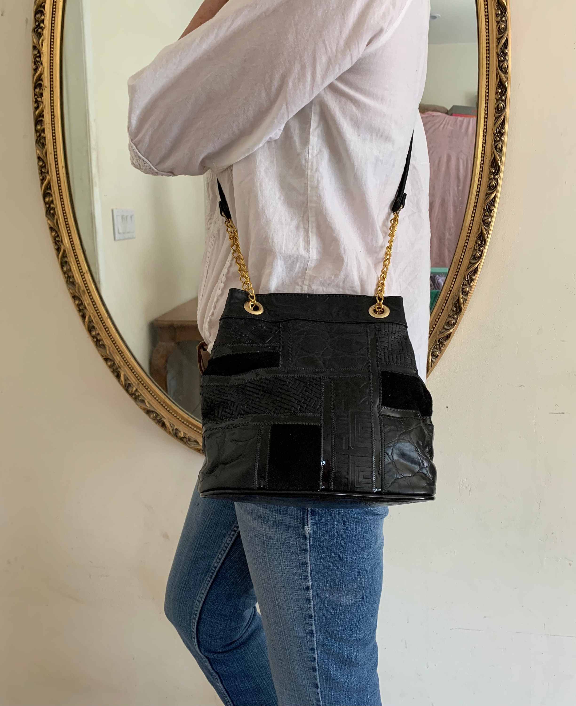 PIERCING S レザーTOP HANDLE BAG Top Handle Leather Crossbody Bag | Mark and Graham