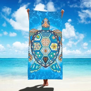 Turtle Beach Towel, Yoga Towel, Sand proof, Fast dry Beach Blanket