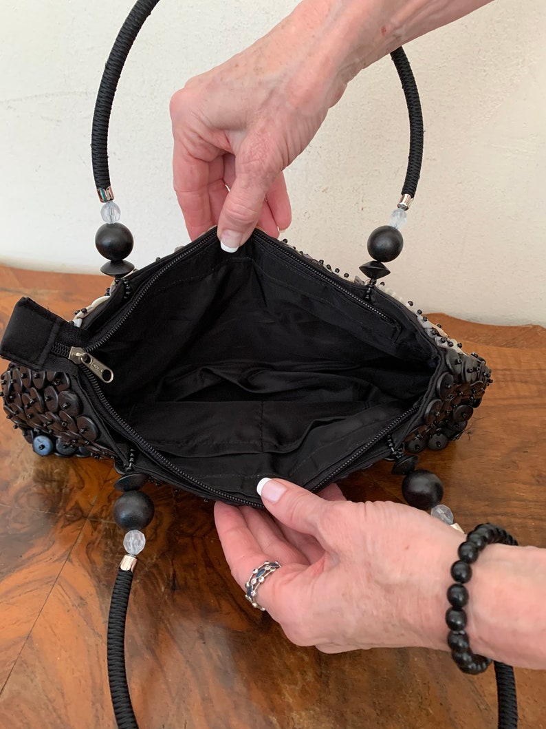 Shells /& Buttons Handbag Top Handle Purse
