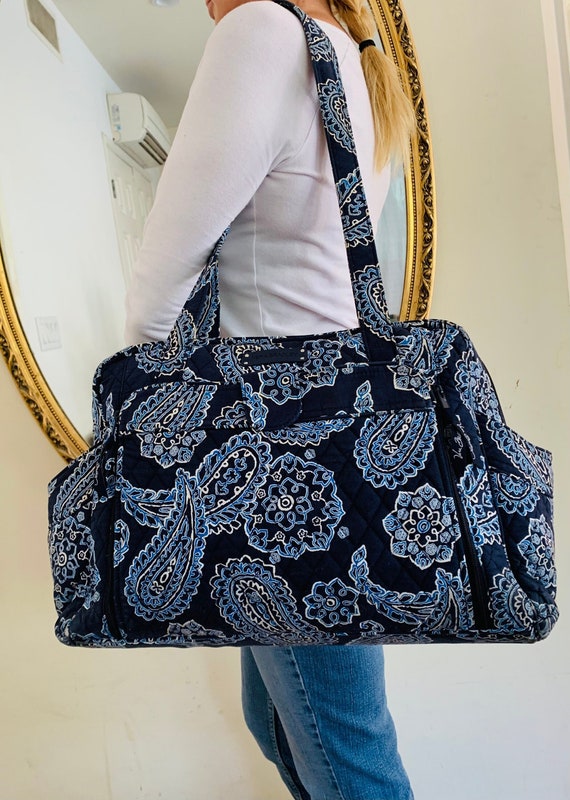 Vera  Bradley Large Tote Weekender Laptop Baby Bag Paisley