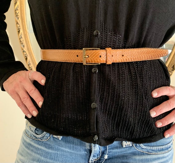 Vintage Genuine Snakeskin Belt, Made in USA - image 2