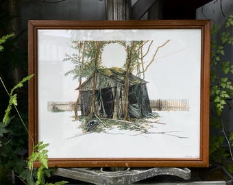 RECLAIM .: 8x10 risograph print, southern gothic art