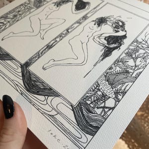 ANGUISH.: Eroguro Body Horror Riso Art Print 8x8 zdjęcie 5