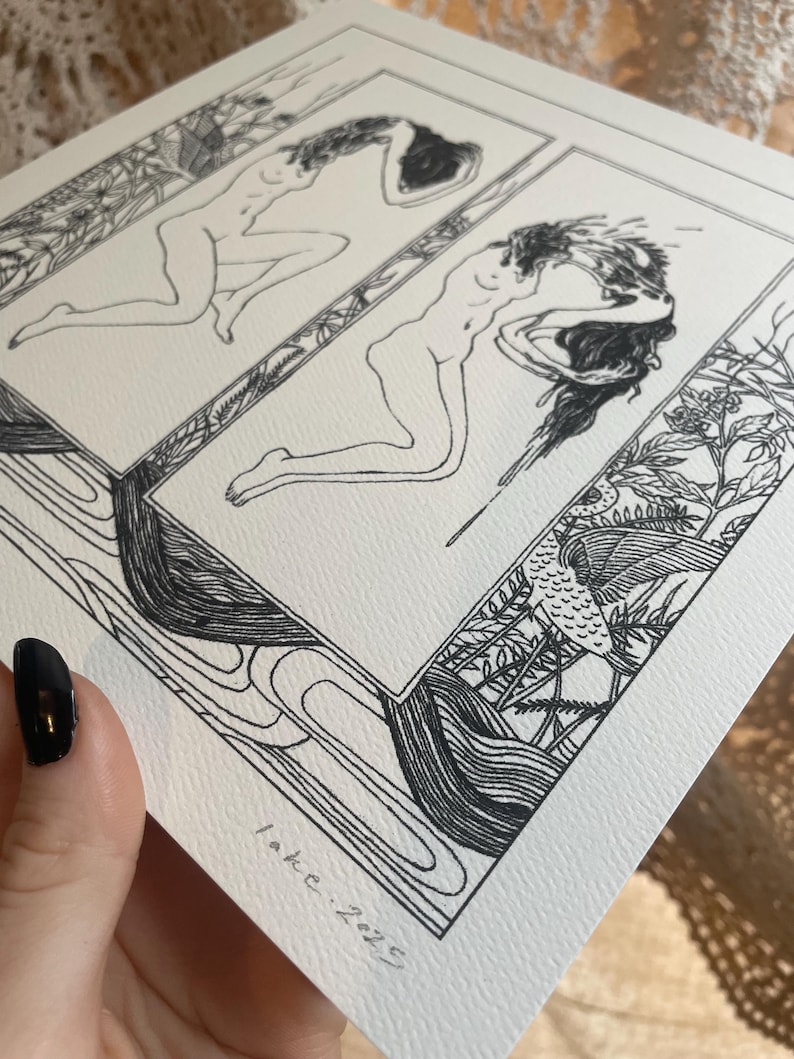 ANGUISH.: Eroguro Body Horror Riso Art Print 8x8 zdjęcie 5