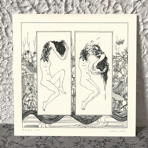 ANGUISH.: Eroguro Body Horror Riso Art Print 8x8 zdjęcie 1