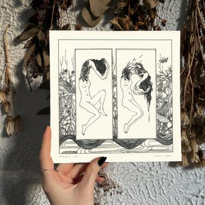 ANGUISH.: Eroguro Body Horror Riso Art Print 8x8 zdjęcie 3