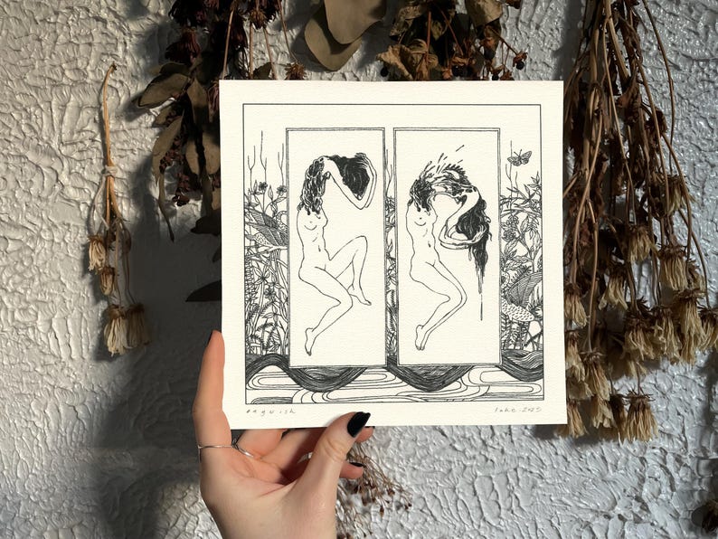 ANGUISH.: Eroguro Body Horror Riso Art Print 8x8 zdjęcie 3