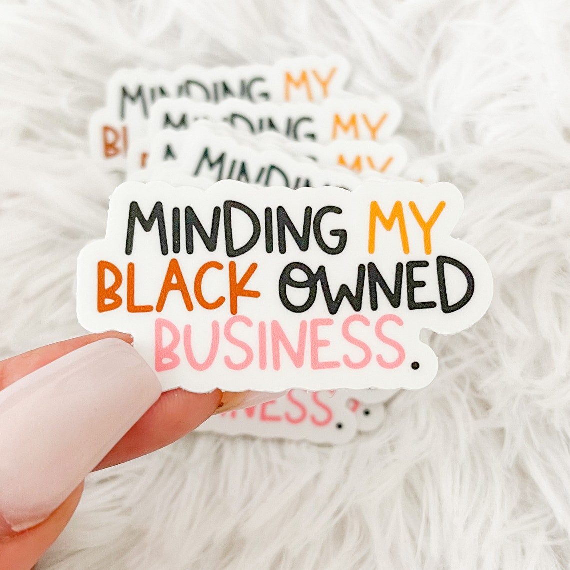 Black owned business vinyl stickers small business owner Etsy