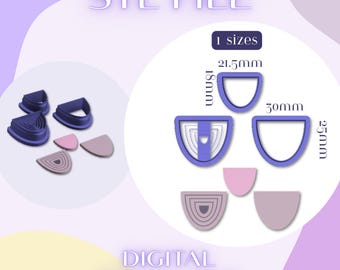 Geometric Meryl Polymer Clay Cutter 1 Size: STL File (Digital Download)