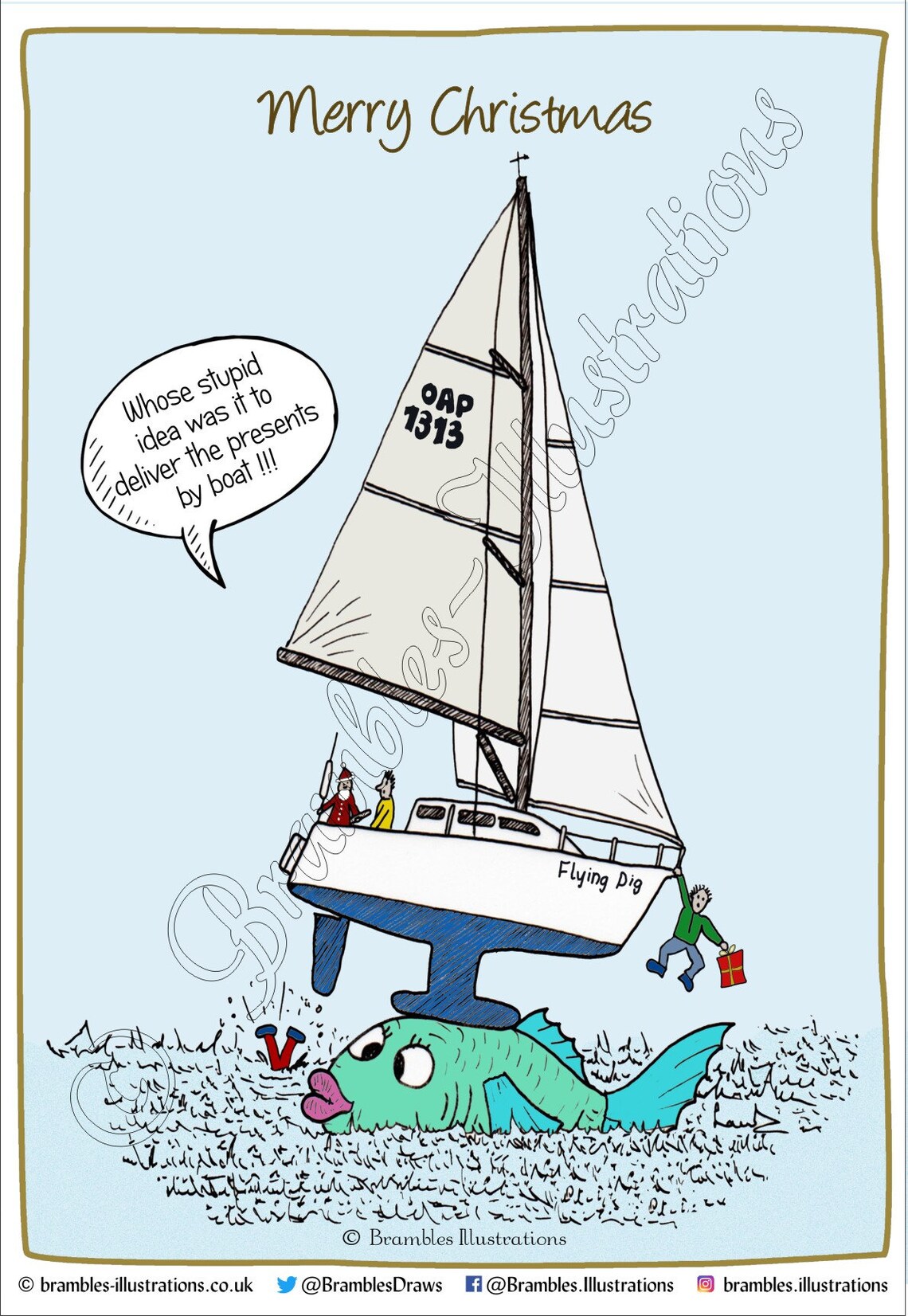 Sailing Christmas Cards 
