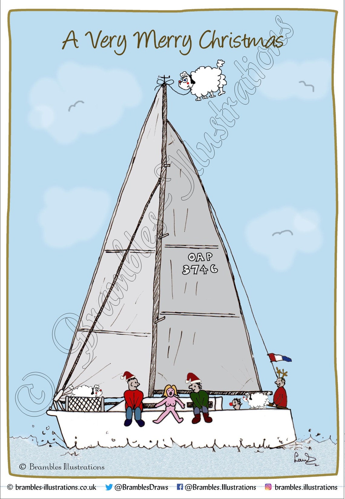 Sailing Christmas Cards Etsy