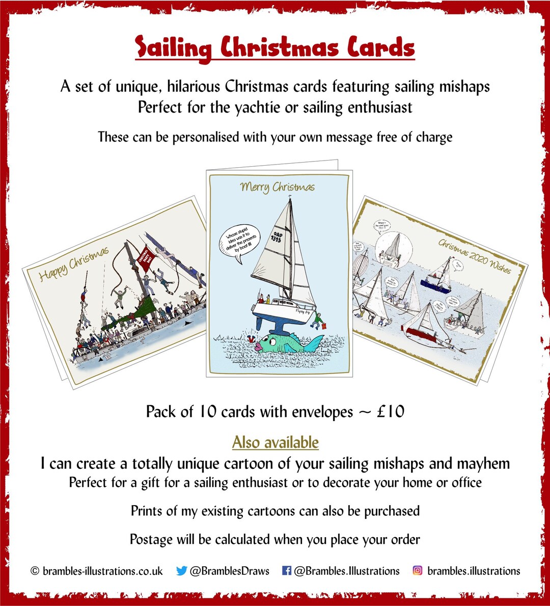 Sailing Christmas Cards 