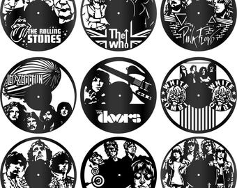 Rock ( nine ) Band Design,  Record art -  Digital Files