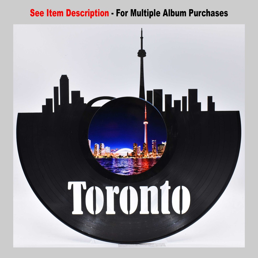 Toronto Custom Laser Cut Vinyl Records Coaster Image Etsy
