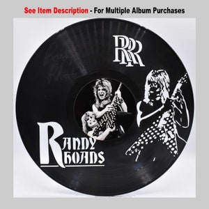 Randy Rhoads, Custom Laser Cut Vinyl Records,  Twill Coaster Image