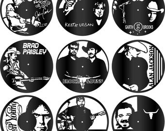 Country Music ( nine ) Band Design,  Record art -  Digital Files