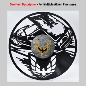 Pontiac Firebird, disque vinyle personnalisé découpé au laser, sous-verre en sergé Image du milieu