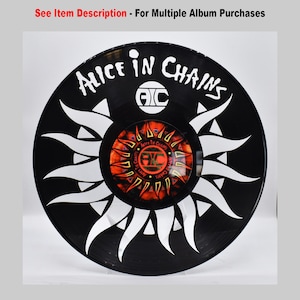 Alice in Chains, B193 Custom Laser Cut Vinyl Records,  Twill Coaster Image