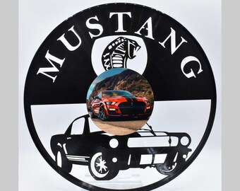 Mustang Viper,  Custom Laser Cut Vinyl Record,  Twill Coaster Middle Image