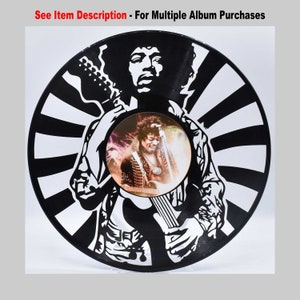 Jimmi Hendrix,  Custom Laser Cut Vinyl Records,  Twill Coaster Image