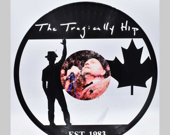 Tragically Hip, B122 Wave Custom Laser Cut Vinyl Records,  Twill Coaster Image