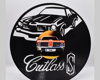 Cutlass, Custom Laser Cut Vinyl Record , Twill Coaster Middle Image