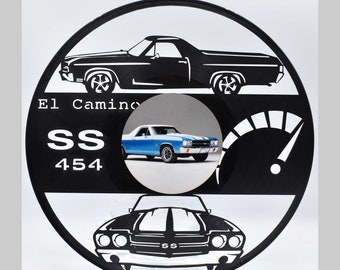 El Camino SS,  Custom Laser Cut Vinyl Record, Twill Coaster Middle Image