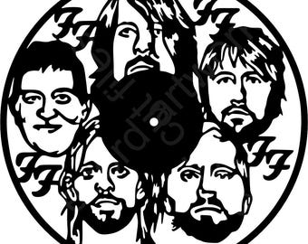Foo Fighters  Record art - band faces Digital File