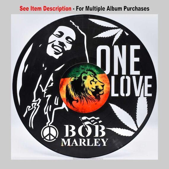 Bob Marley, One Love, B151 Custom Laser Cut Vinyl Records, Twill