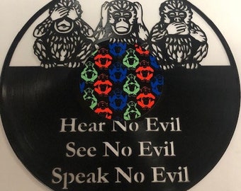 Fear no Evil  , Custom Laser Cut Vinyl Records Wall Art