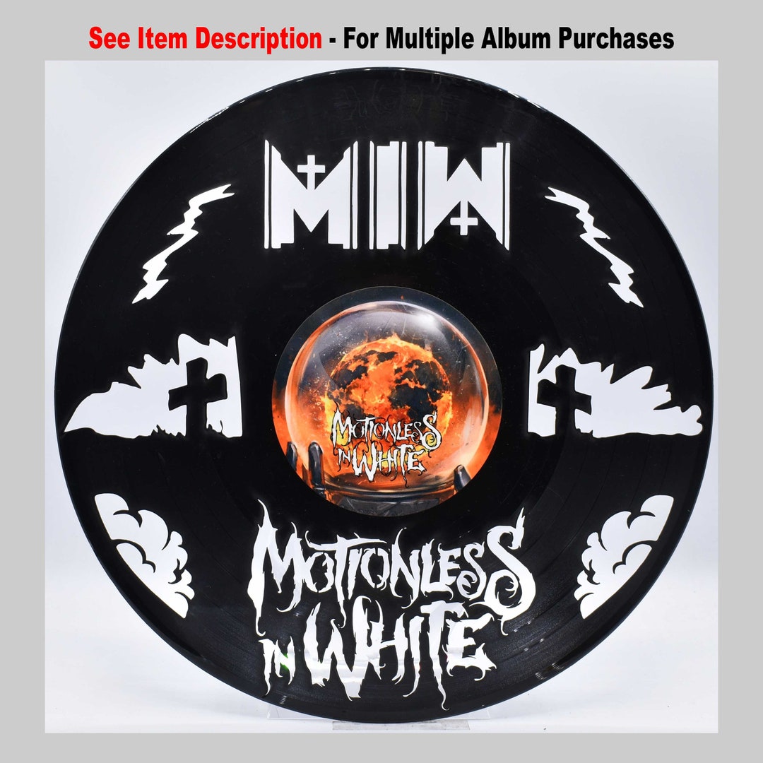 Motionless in White, B177 Custom Laser Cut Vinyl Records, Twill Coaster Image Etsy